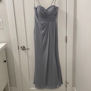 Alfred Angelo grey bridesmaid dress